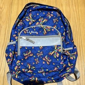 LL Bean Junior Backpack Butterfly